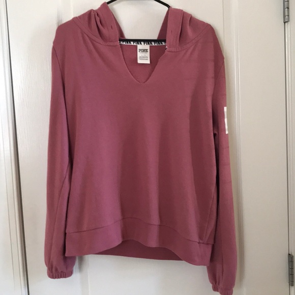 PINK Victoria's Secret Tops - Victoria’s Secret PINK Mauve Sweatshirt Hoodie